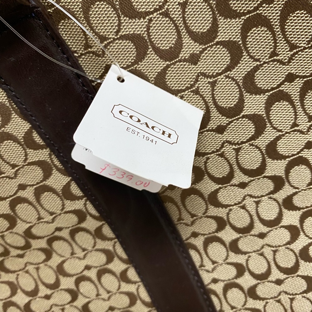 Coach Brown Briefcase with Signature Monogram and Leather Trim - Picture 2 of 10